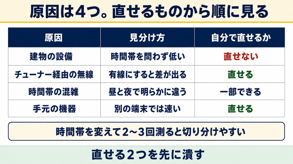 レオネットの速度が遅い4つの原因