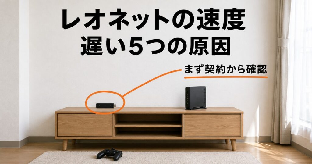 レオネットの速度が遅い5つの原因