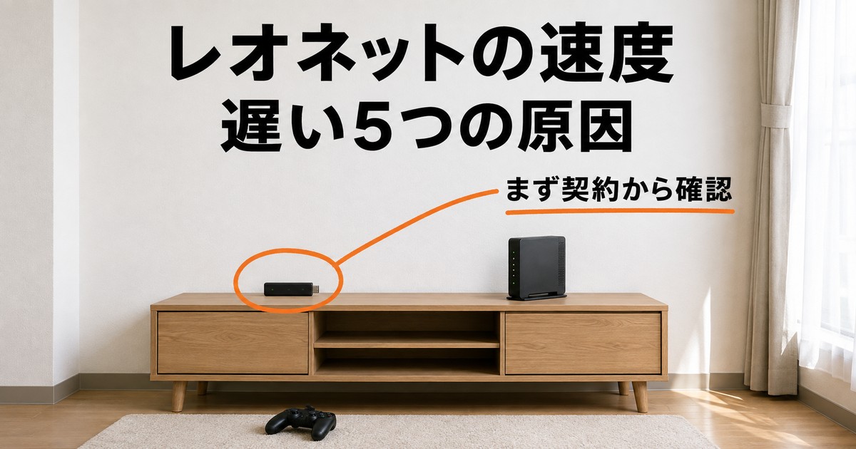 レオネットの速度が遅い5つの原因