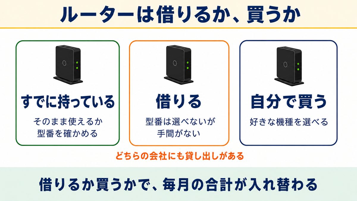 比較③ Wi-Fiルーターで比較！おてがる光にもとくとくBB光にも用意がある