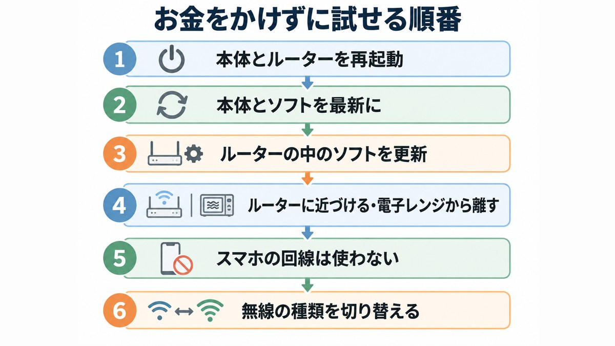 スプラの通信エラーを減らすために、任天堂が挙げる無料の手
